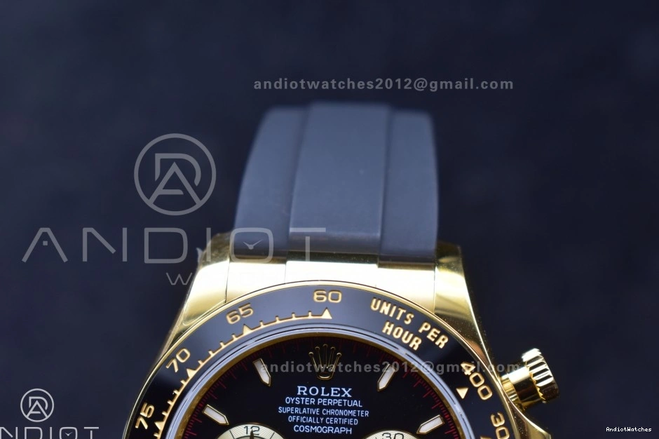 (Weighted) Oysterflex Sophisticated Edition Daytona on QF 126518 YG V6 Black Strap Best 807 Dial SH4131 1:1 1108